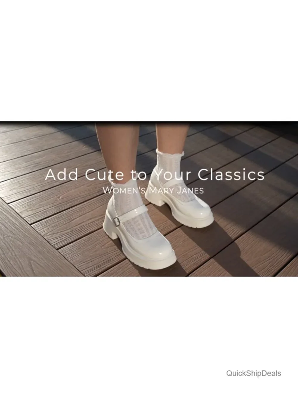 Platform Mary Jane Heels Pumps, Chunky Block Heel, Ankle Strap Oxford